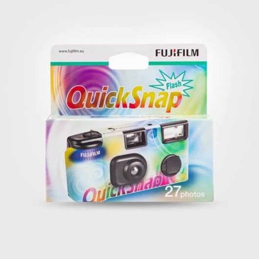 Fujifilm 135 mm 32 mm Einweg-Analogkamera mit eingebautem Blitz, Schwarz