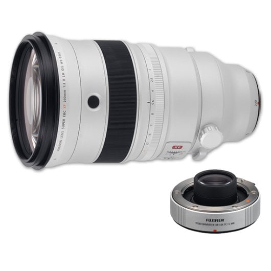 Lente Telefoto Fujifilm XF200mm F2 R LM OIS WR TC XF1.4 19/14 com Foco Automático Preto e Branco