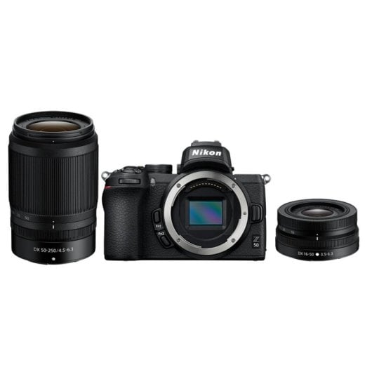 Nikon Z50 Kompakte Digitalkamera, 20,9 MP optischer Zoom, 16–50 mm CMOS-Sensor, WiFi, 4K-Doppelobjektiv-Kit