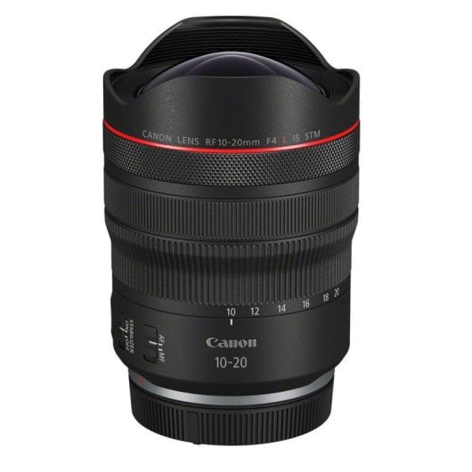Obiettivo zoom ultra grandangolare Canon RF 10-20 mm F4 L IS STM con stabilizzatore STM 16/12