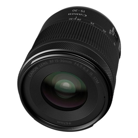 Objetivo Canon RF 15-30mm F4.5-6.3 IS STM ultra gran angular, estabilizador óptico, motor STM