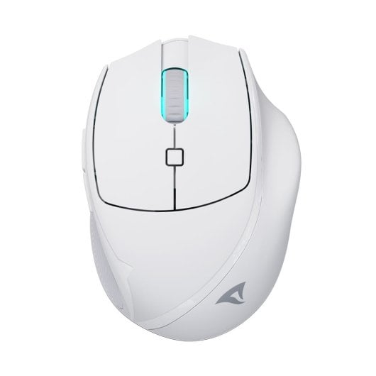 Ratón Sharkoon OfficePal M25W Wireless RF USB-C 4000 DPI 6 Botones RGB Blanco