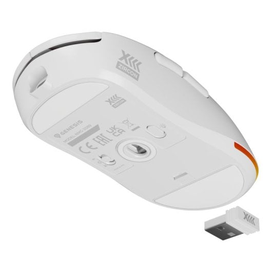 Ratón Gaming GENESIS Zircon XIII inalámbrico 26000 DPI Pixart PAW3395 RGB Blanco 77g