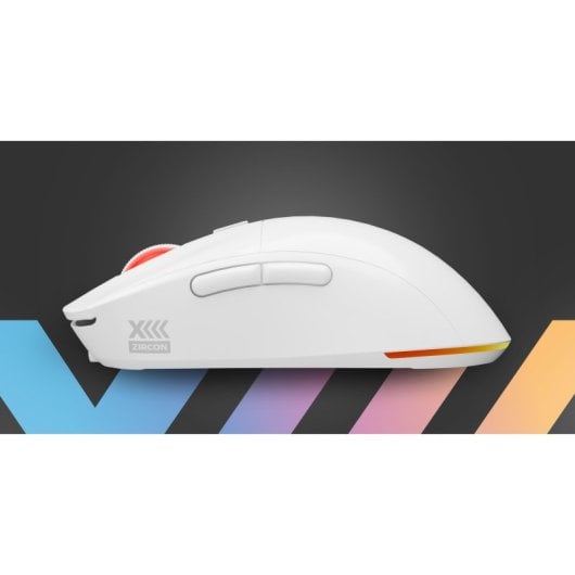 Ratón Gaming GENESIS Zircon XIII inalámbrico 26000 DPI Pixart PAW3395 RGB Blanco 77g