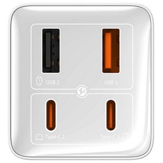 Chargeur Baseus GaN6 Pro 65 W 4 ports USB-C/USB-A Charge rapide Sécurité avancée