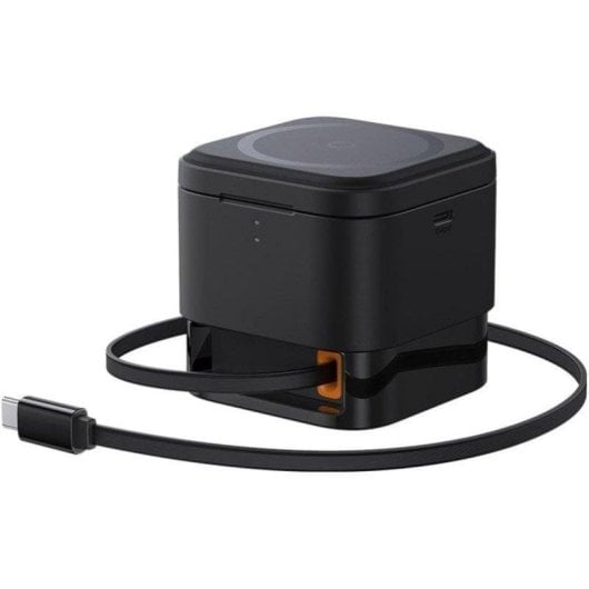 Chargeur sans fil Baseus P10264100123-01 Magnétique Pliable 2-en-1 15W USB-C Angle Réglable