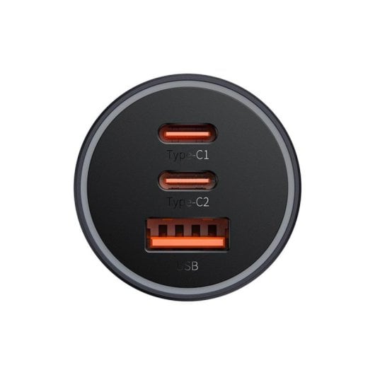 Caricatore Auto Universale 65W Nero con 2x USB-C e 1x USB 2.0 Caricatore Auto Universale 65W Nero con 2x USB-C e 1x USB 2.0