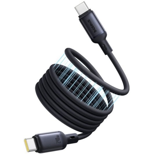 Cargador Baseus PicoGo GaN 45 W ultrarrápido con cable magnético USB-C 240 W