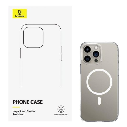 Kit Baseus iPhone 16 Pro funda protector cristal templado cargador rápido 45W