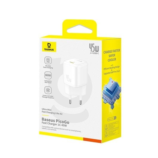 Kit Baseus per iPhone 16 con custodia in vetro temperato e caricabatterie rapido da 45 W - Protezione totale