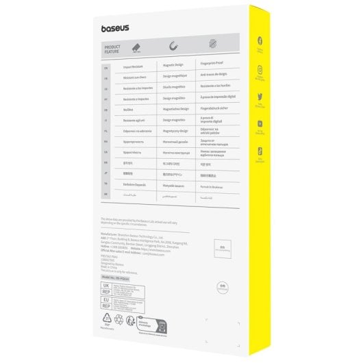 Kit Baseus per iPhone 16 con custodia in vetro temperato e caricabatterie rapido da 45 W - Protezione totale