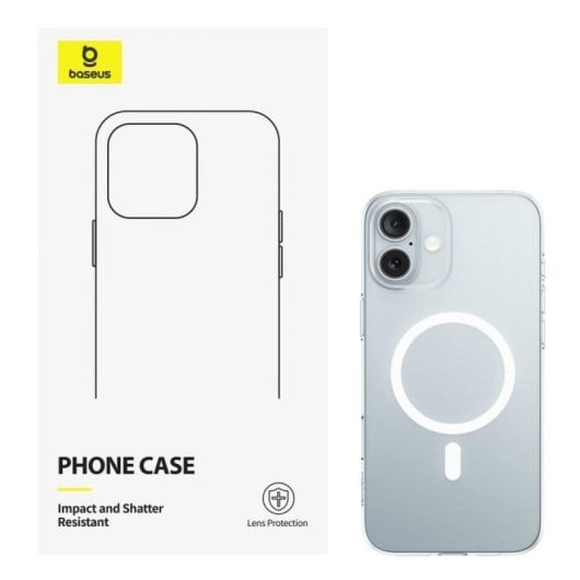 Kit Baseus iPhone 16 Funda Vidrio Templado y Cargador Rápido 45W Protección Total