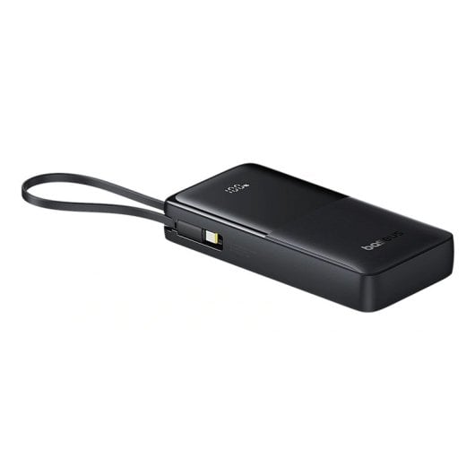 Baseus Bipow 2 Power Bank con Pantalla Digital y Cable USB-C Integrado 20000mAh 20W Negro
