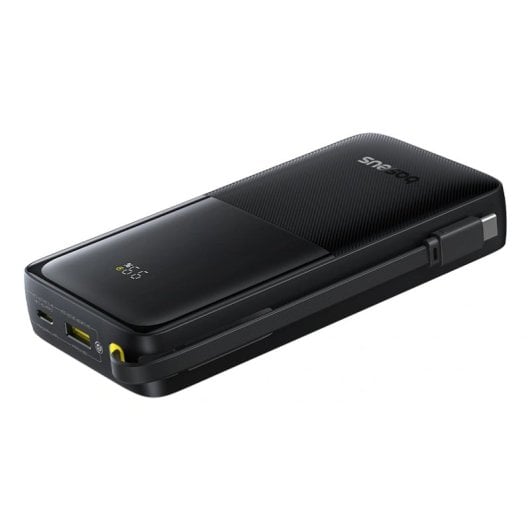 Baseus Bipow 2 Power Bank con Pantalla Digital y Cable USB-C Integrado 20000mAh 20W Negro
