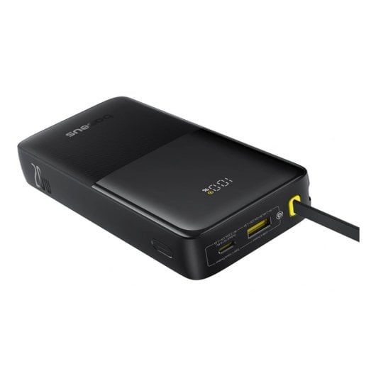 Baseus Bipow 2 Power Bank con Pantalla Digital y Cable USB-C Integrado 20000mAh 20W Negro