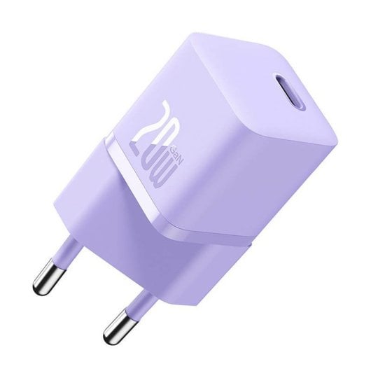 Cargador Baseus GaN5 20W Mini USB-C Power Delivery Ultra Compacto Púrpura