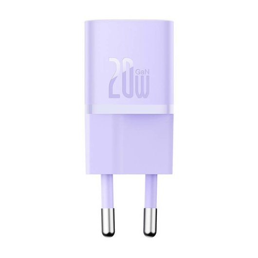 Cargador Baseus GaN5 20W Mini USB-C Power Delivery Ultra Compacto Púrpura