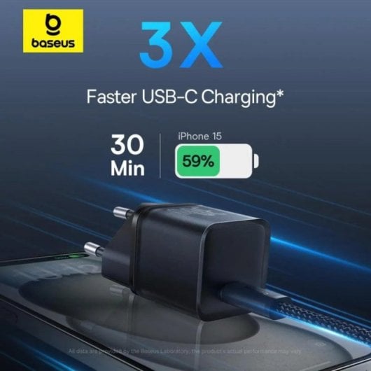 Cargador Baseus GaN5 Fast Charger Mini 1C Cluster 30W USB-C Carga Rápida Universal