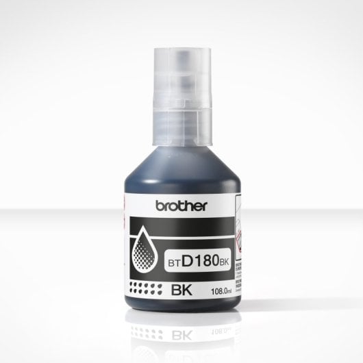 Botella de tinta Brother BTD180BK Negro Original 7500 páginas recarga limpia y segura