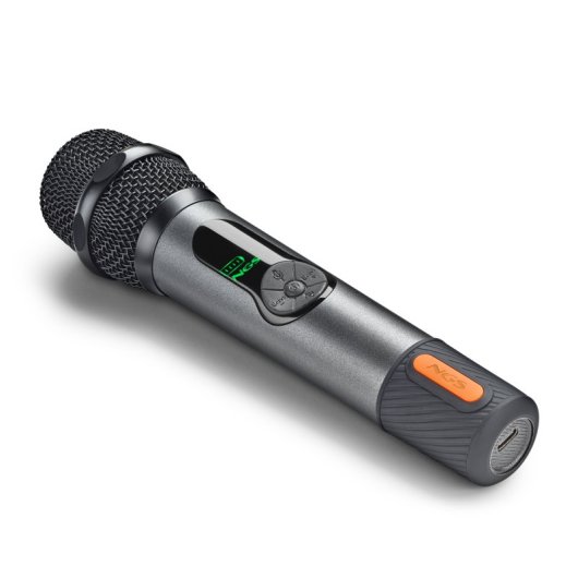 Micrófono NGS inalámbrico 2,4 GHz cardioide con pantalla LED y autonomía 30 horas