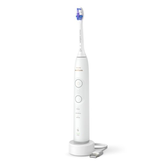 Philips HX7410/02 Sonicare Series 6500 Elektrische Zahnbürste, weiß, 62000 Bewegungen