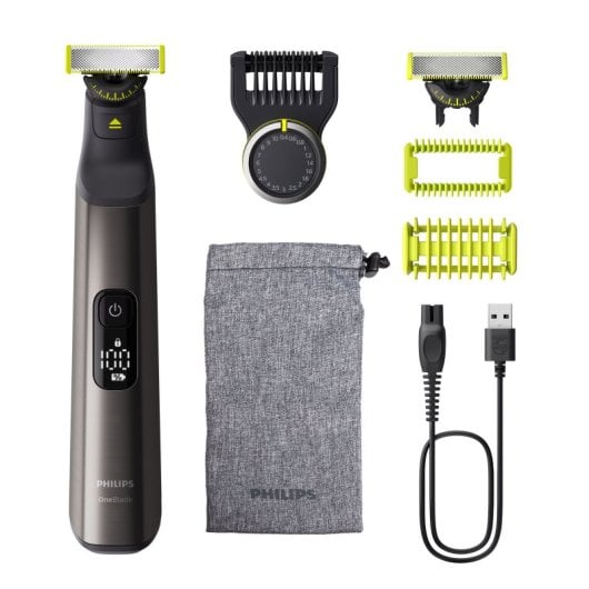 Afeitadora Philips OneBlade Pro 360 QP6552/30 120min LED Peine Lavable Cromo