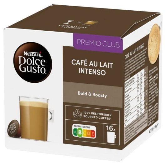 Cápsula de café Nescafé Dolce Gusto Café con Leche Intenso 16 unidades Intensidad 9