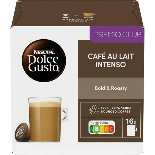 Cápsula de café Nescafé Dolce Gusto Café con Leche Intenso 16 unidades Intensidad 9