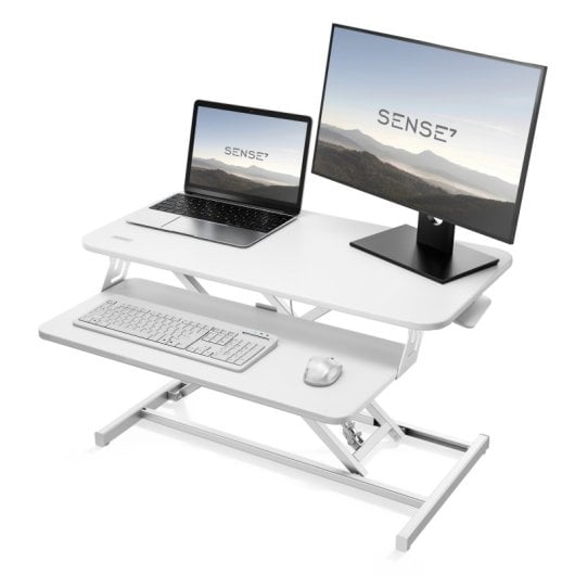 Convertidor de escritorio Sense7 neumático acero 2 niveles 81,3x40cm carga 13kg