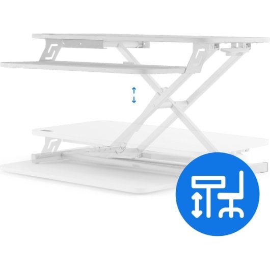 Convertidor de escritorio Sense7 neumático acero 2 niveles 81,3x40cm carga 13kg