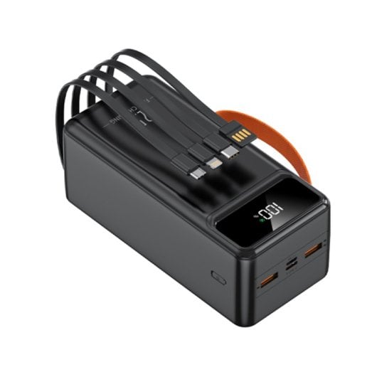 PowerBank Klack 60000mAh 22,5W Lanterna LED 6 Dispositivos Universais