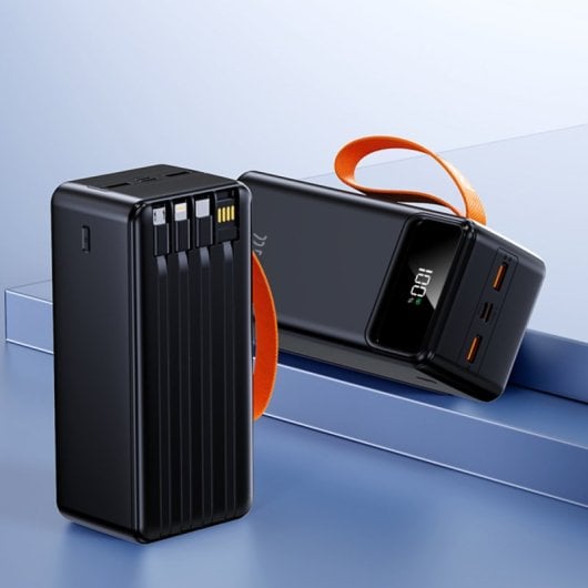 PowerBank Klack 60000mAh 22,5W Lanterna LED 6 Dispositivos Universais