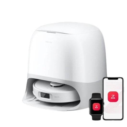 Aspirador Robô com Mopa Roborock Qrevo Curv S5X Com Esvaziamento Automatico Navegação Laser 18.500 Pa Controlo por Voz IA Camara