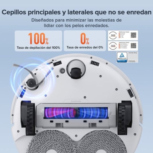 Roborock Qrevo Curv S5X Robot Aspirador Doble Sistema Antienredos AdaptiLift 18500 Pa