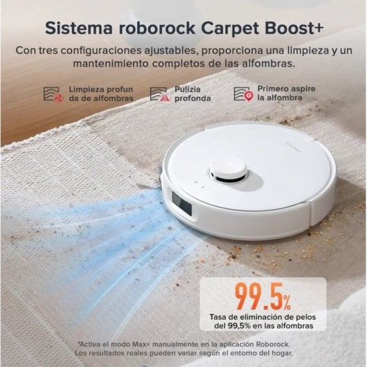 Aspirador Robô com Mopa Roborock Qrevo Curv S5X Com Esvaziamento Automatico Navegação Laser 18.500 Pa Controlo por Voz IA Camara