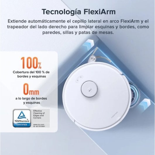 Aspirador Robô com Mopa Roborock Qrevo Curv S5X Com Esvaziamento Automatico Navegação Laser 18.500 Pa Controlo por Voz IA Camara