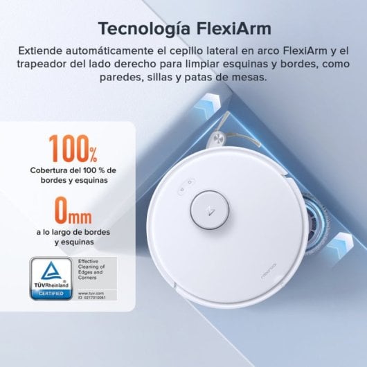 Roborock Qrevo Curv S5X Robot Aspirador Doble Sistema Antienredos AdaptiLift 18500 Pa