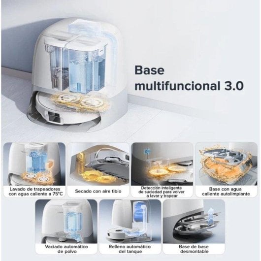 Aspirateur Robot et Laveur Roborock Qrevo Curv S5X Vidage Automatique Navigation Laser 18.500 Pa IA Caméra