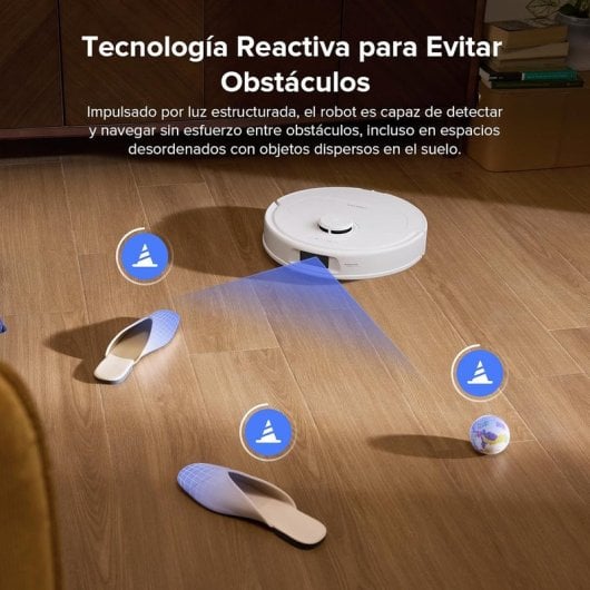 Robot Aspirador Roborock QV 35S succión 10 000 Pa, mopa giratoria elevada, base multifunción