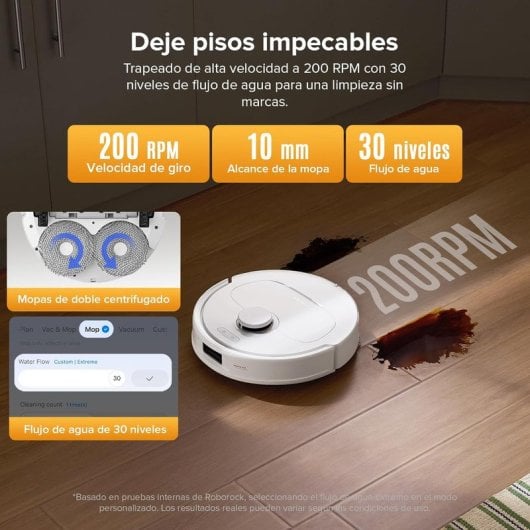 Robot Aspirador Roborock QV 35S succión 10 000 Pa, mopa giratoria elevada, base multifunción