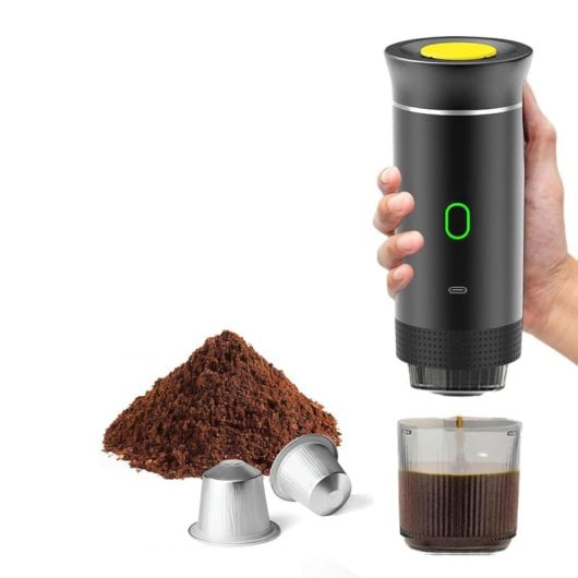 Máquina de Café Portátil Klack 3 em 1 80ml 15 bar USB-C Bateria Lítio Design Compacto