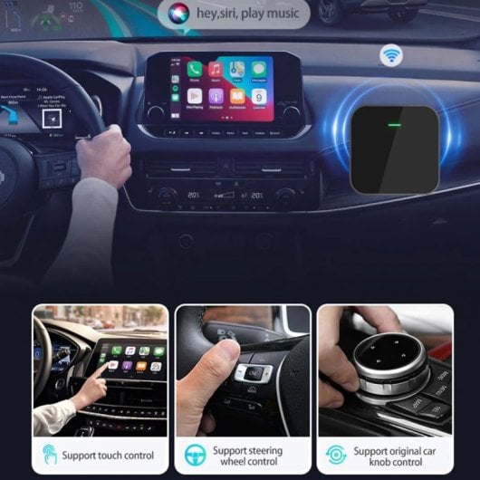 Adaptador Klack Inalámbrico para CarPlay y Android Auto Bluetooth 5.0 WiFi 5.8GHz