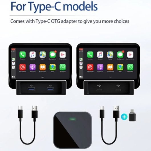 Adaptador Klack Inalámbrico para CarPlay y Android Auto Bluetooth 5.0 WiFi 5.8GHz