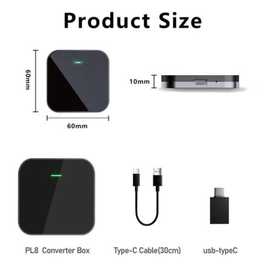 Adaptador Klack Inalámbrico para CarPlay y Android Auto Bluetooth 5.0 WiFi 5.8GHz
