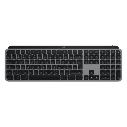 Clavier sans fil Logitech MX Keys complet layout QWERTY rétroéclairé Gris