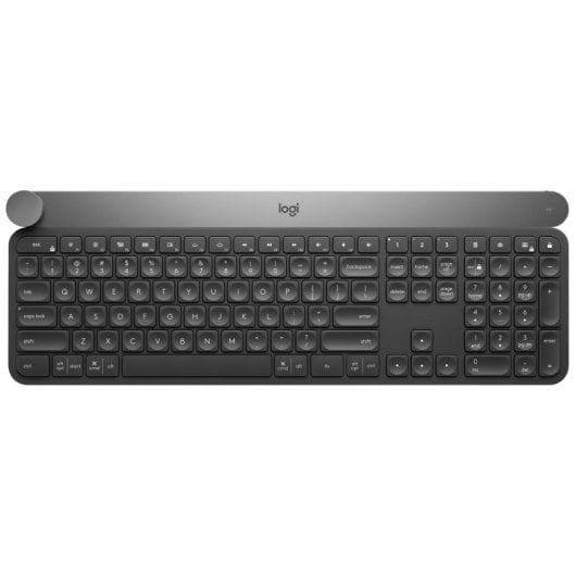 Clavier sans fil Logitech Craft avec éclairage, QWERTY, Noir, Gris