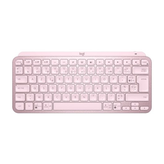 Tastiera Wireless Logitech MX Keys Mini Layout AZERTY Retroilluminata Rosa