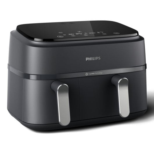 Freidora de aire Philips NA351/00 9L 2750W doble cesta LED 8 programas temporizador