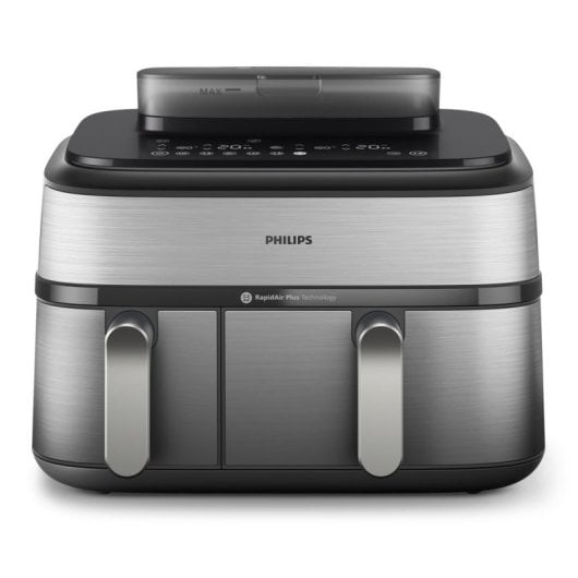 Heißluftfritteuse Philips NA555/00 9L Doppelkörbe Rapid Air 2750W LED Touchscreen