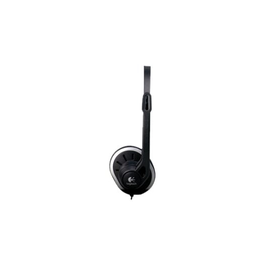 Auriculares Logitech com fio USB H330 preto com microfone com supressão de ruído
